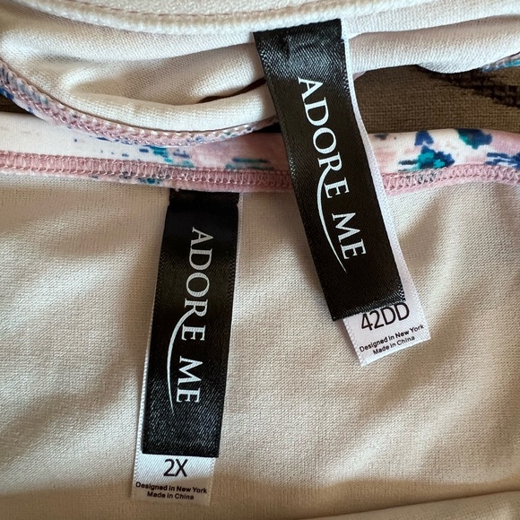 #106 - Adore Me Pink and Blue Two Piece Swim Set - Picture 2 of 3